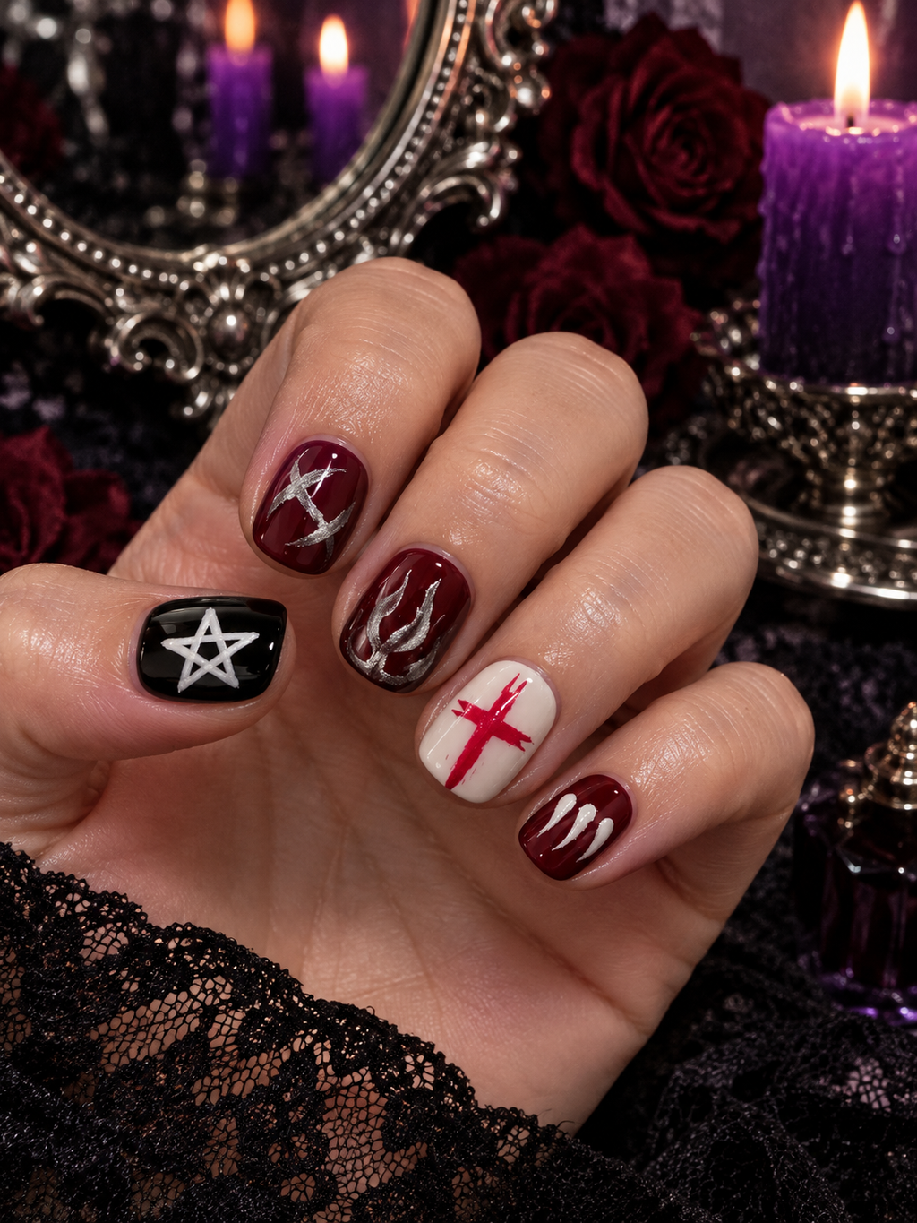 Wicked Charm - Short Halloween Press-On Nails