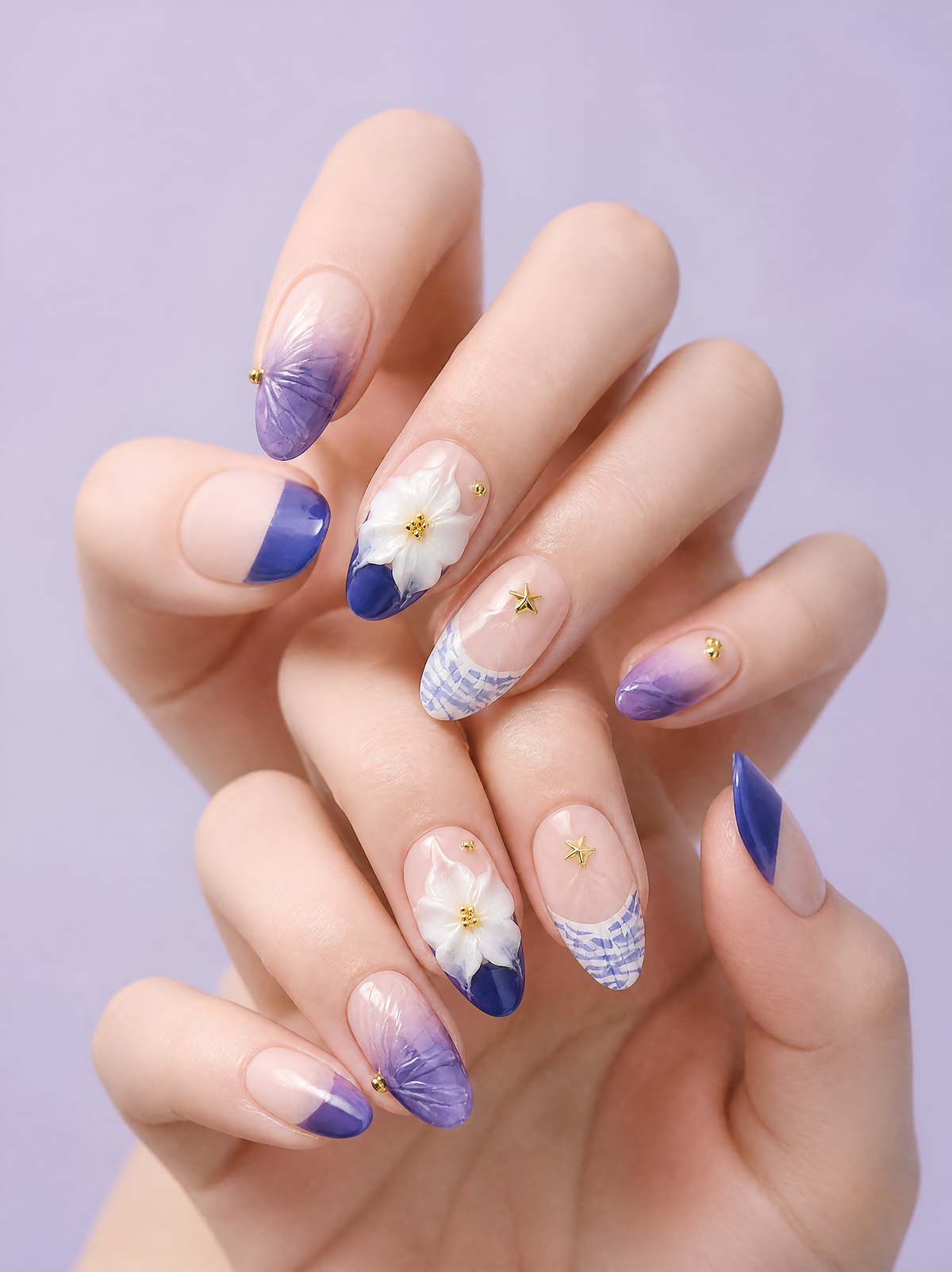Violet Bloom | Purple Floral Nails