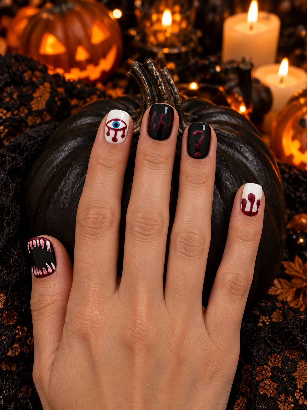 Wicked Charm - Short Halloween Press-On Nails