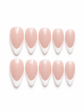 Classic Nude Pink French Tip Press - On Nails