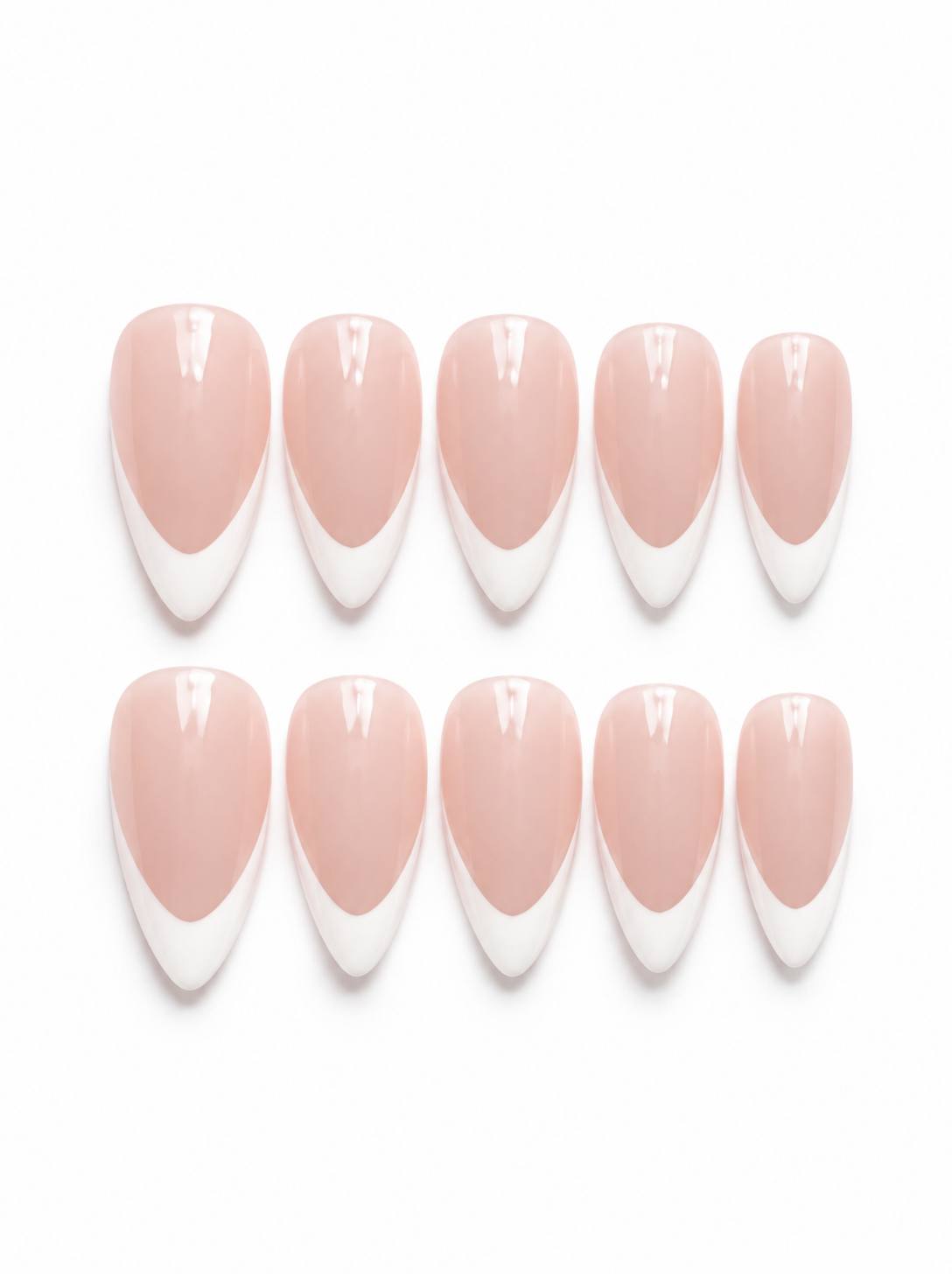 Classic Nude Pink French Tip Press - On Nails
