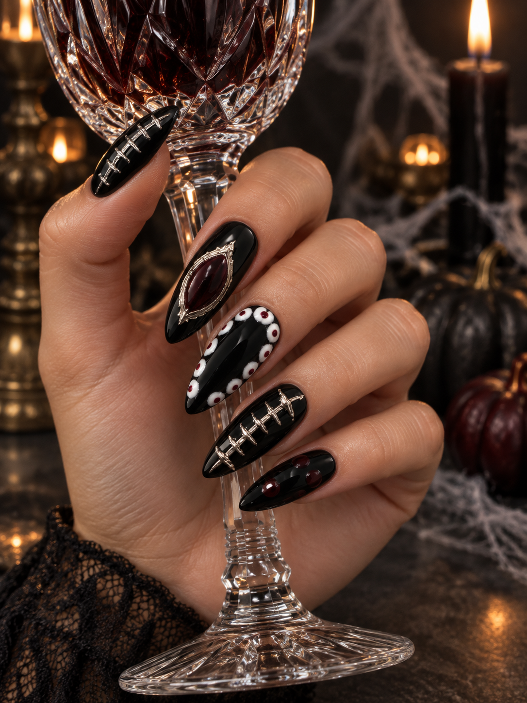 Midnight Spell- Gothic Halloween Press-On Nails