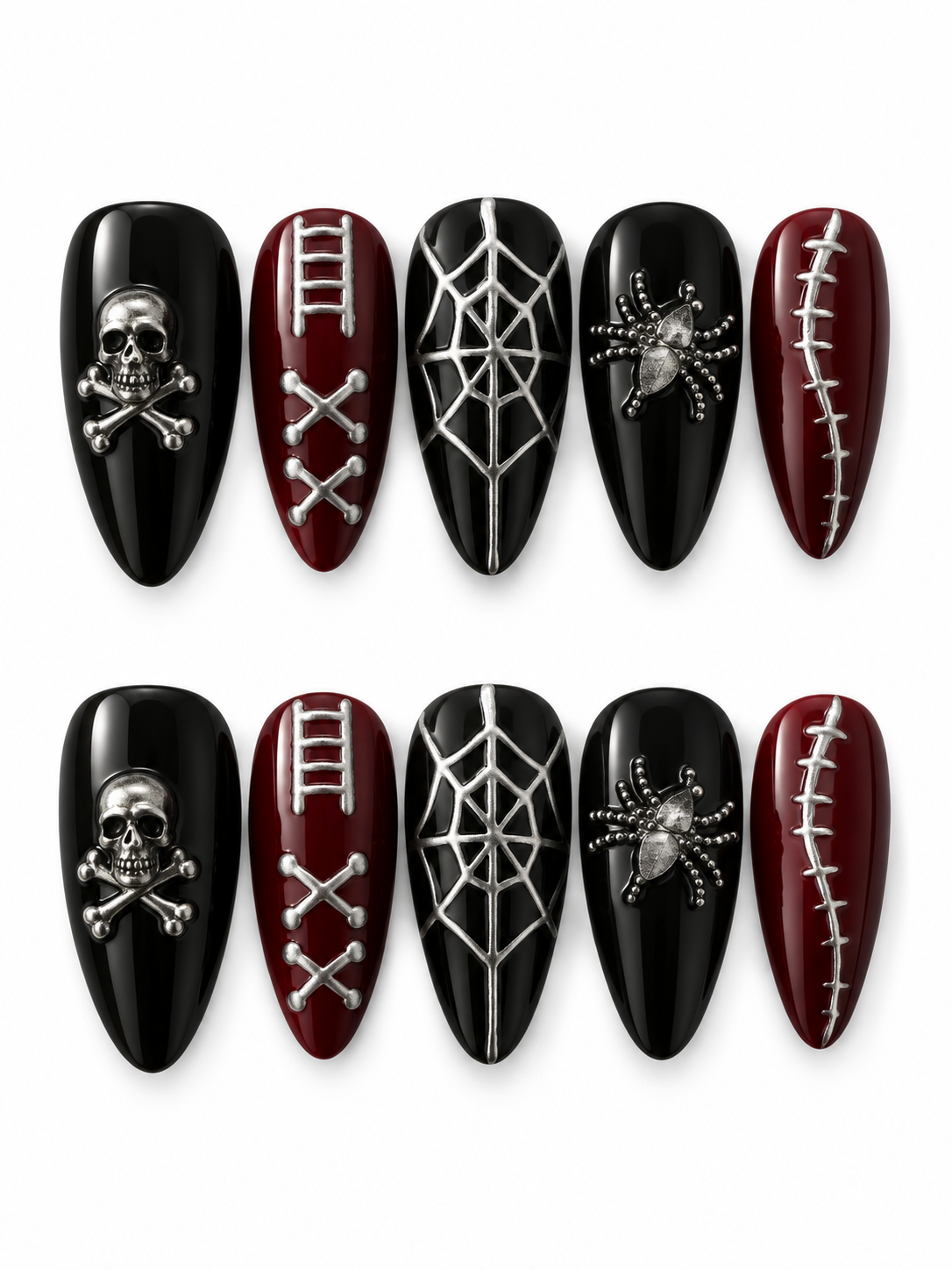 Haunted Velvet - Gothic Halloween Press-On Nails