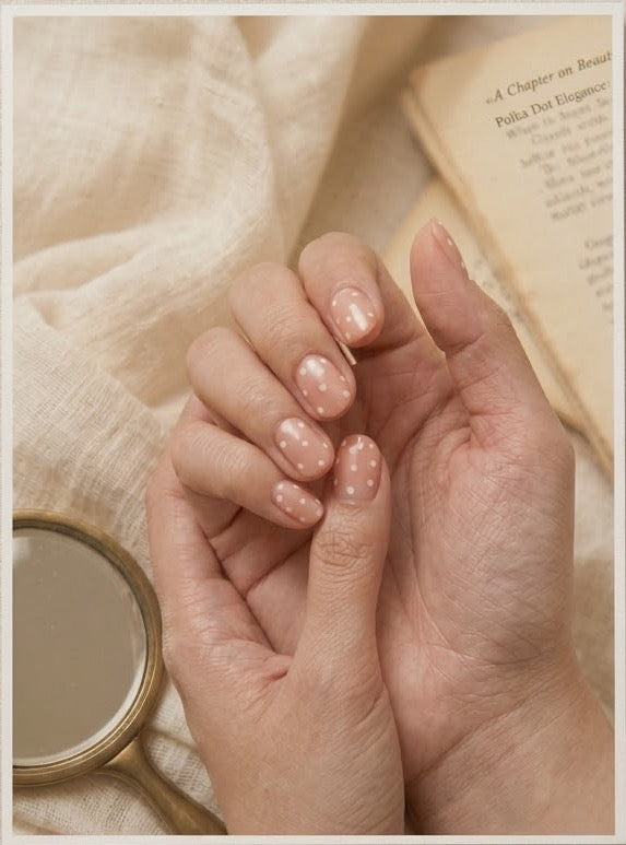 Blush Dot - Glossy Pink Polka Dot Nails