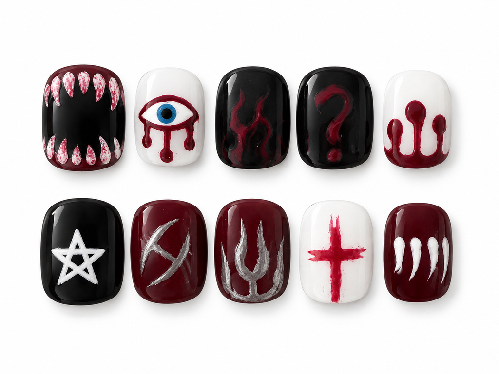 Wicked Charm - Short Halloween Press-On Nails